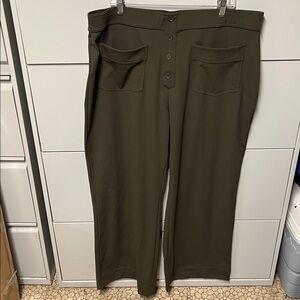 Halara NWT DayStretch High Waisted Pockets Straight Leg Casual Pants 3X